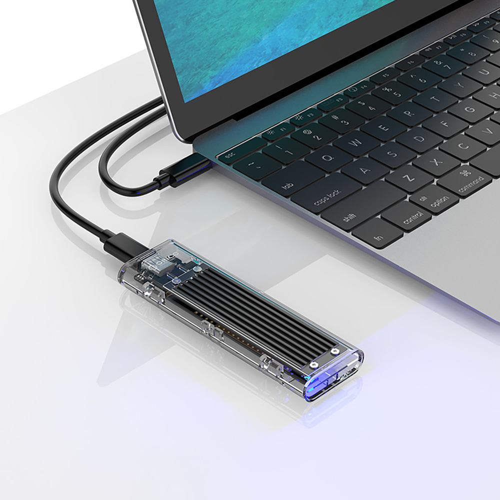 Orico TCM2-C3 M.2 NVMe uz USB-C 10Gb/s ārējais diska korpuss, melns