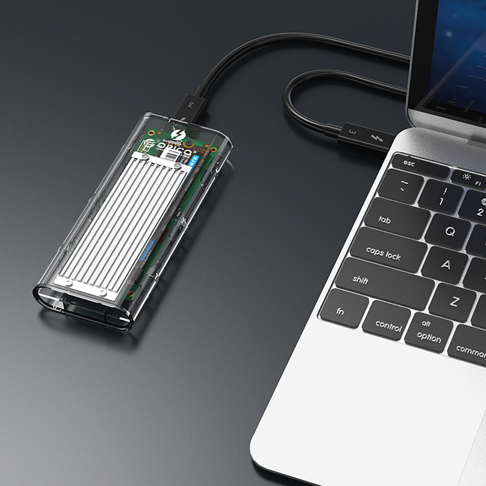 Orico TCM2-C3 M.2 NVMe uz USB-C ārējais diska ietvars, pelēks