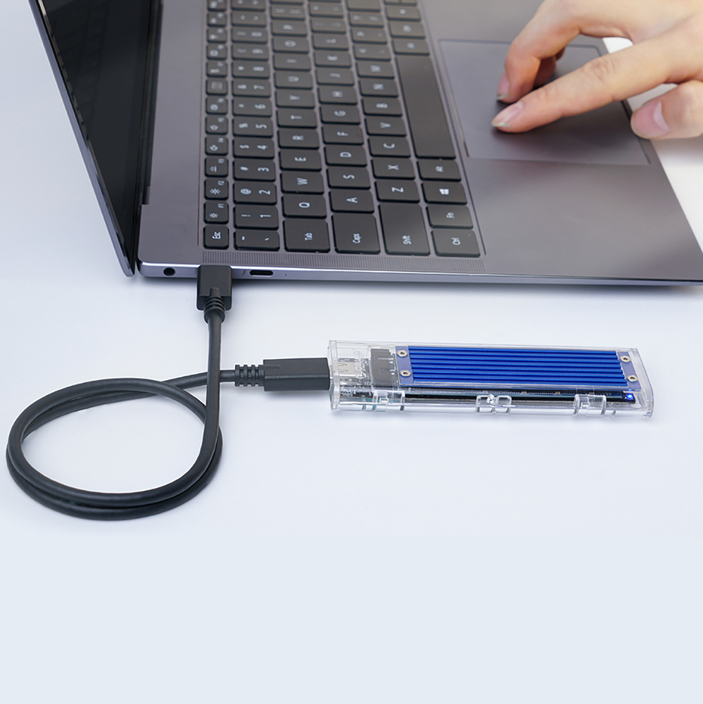 Orico TCM2-C3 M.2 NVMe uz USB-C ārējais diska korpuss, zils