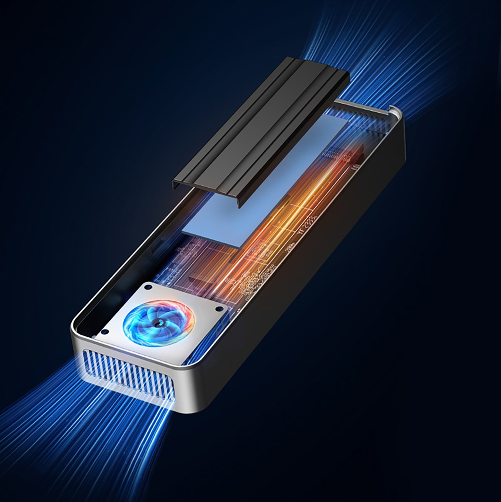 Orico OUM2-G20 M.2 NVME SSD disks dzinis USB-C 3.2 20Gb/s, sudraba