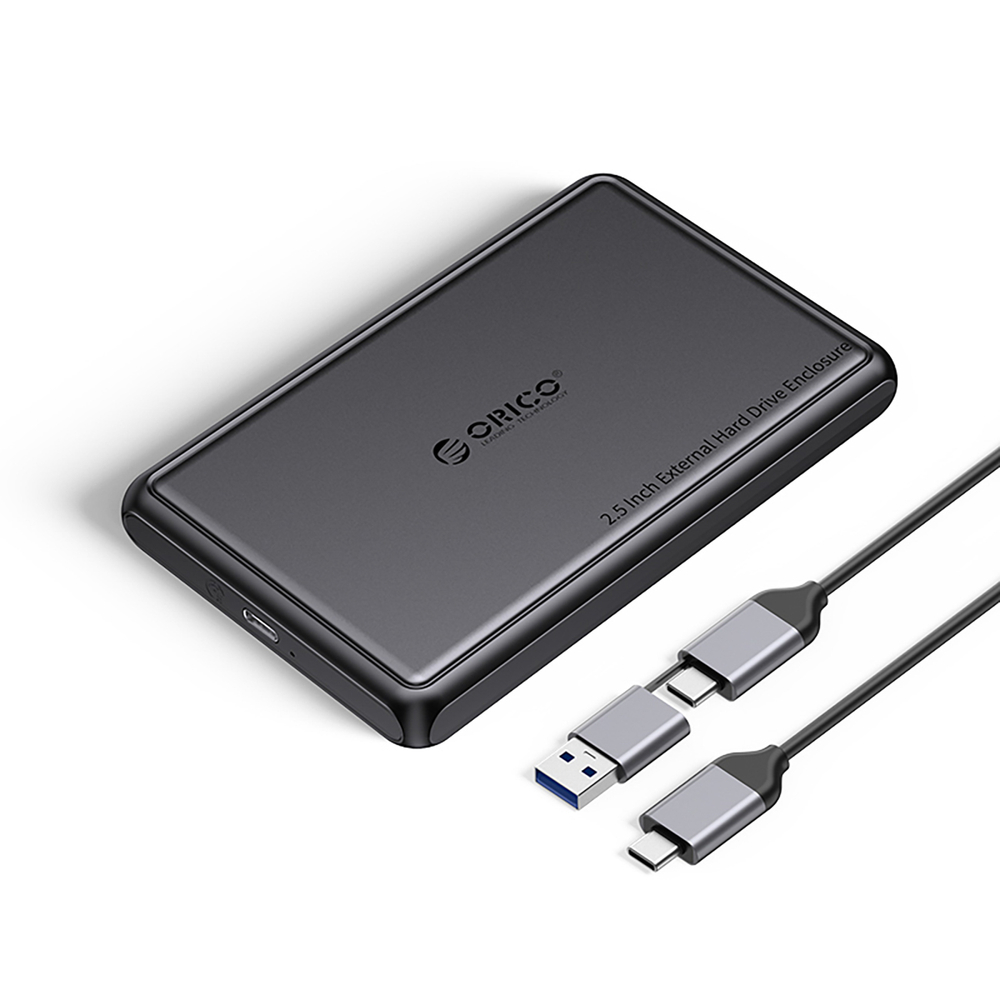 Orico DDL25-C3 2.5" HDD/SSD USB-C ārējā diska ietvars, melns
