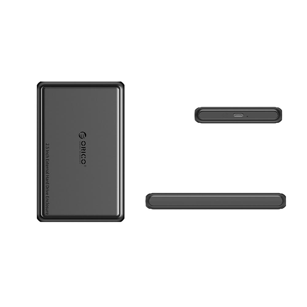Orico DDL25-C3 2.5\" HDD/SSD USB-C ārējā diska ietvars, melns