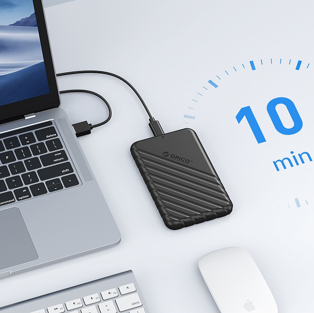 Orico 25PW1C-C3 2.5\" HDD/SSD USB-C korpuss, melns