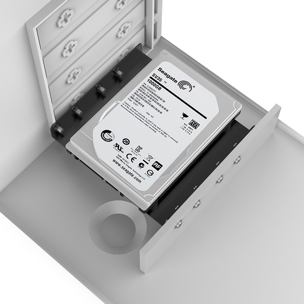 Cieto disku nodalījums no 3,5\" uz 2,5\" - melns | Hard drive bay from 3.5\" to 2.5\" black