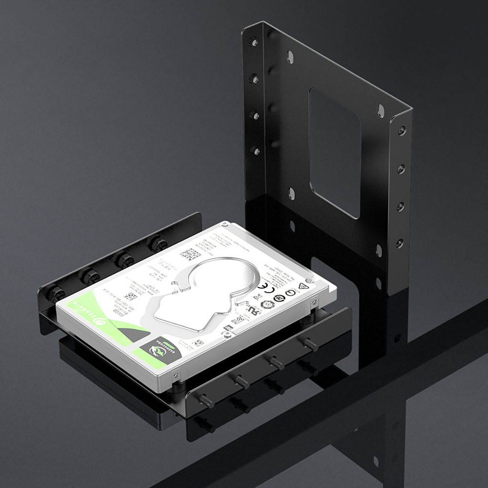 Cieto disku nodalījums no 3,5\" uz 2,5\" - melns | Hard drive bay from 3.5\" to 2.5\" black