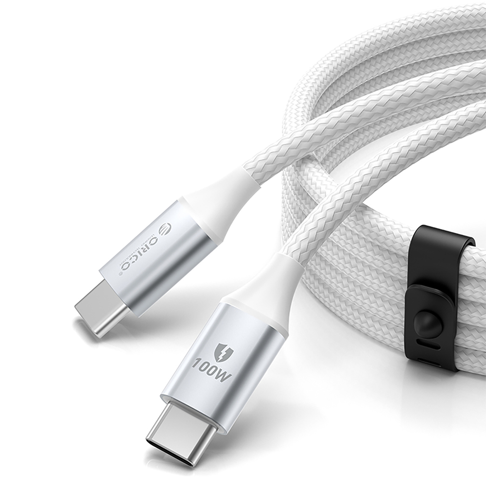 Orico CDX USB-C uz USB-C kabelis 100W 5A 1m, balts