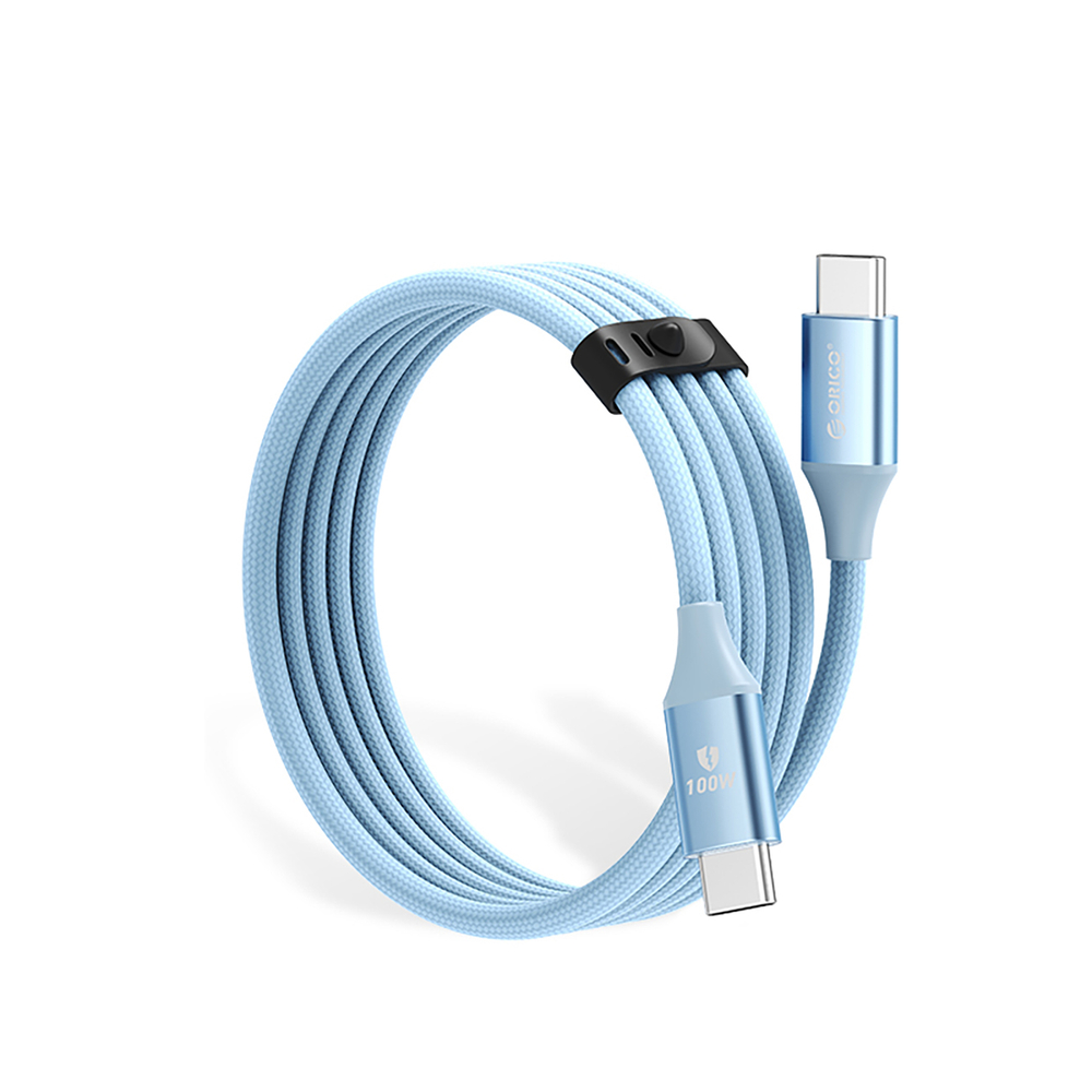 Orico USB-C uz USB-C kabelis 100W 5A Power Delivery 1m, zils