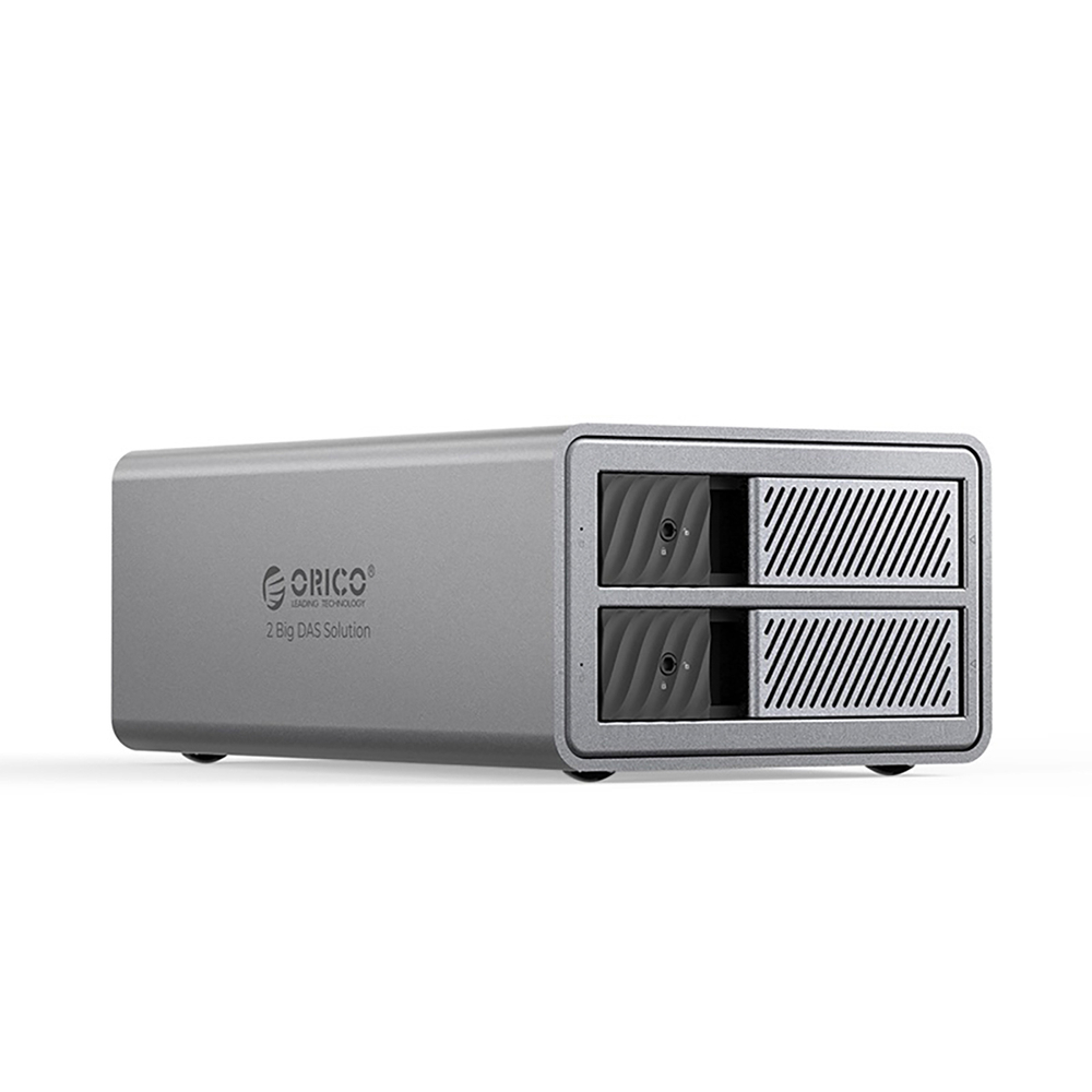 Orico 9828RU3 disku masīvs 2x 2.5"/3.5" SATA HDD/SSD, pelēks