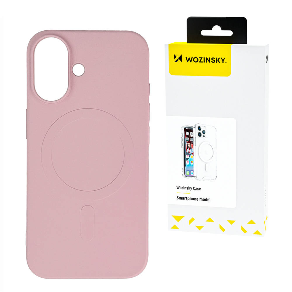 Wozinsky Samsung Galaxy S24 FE vāciņš Liquid Silicone MagSafe, gaiši rozā