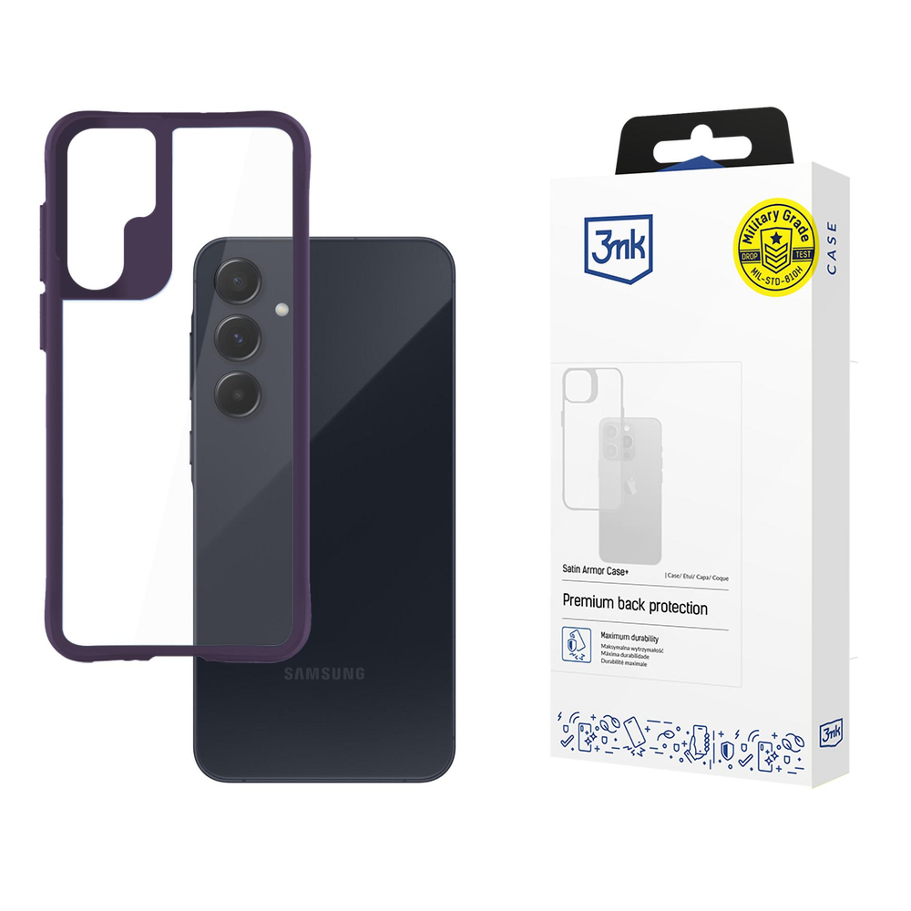 3mk Satin Armor Case+ Samsung Galaxy A55 5G vāciņš, Purple