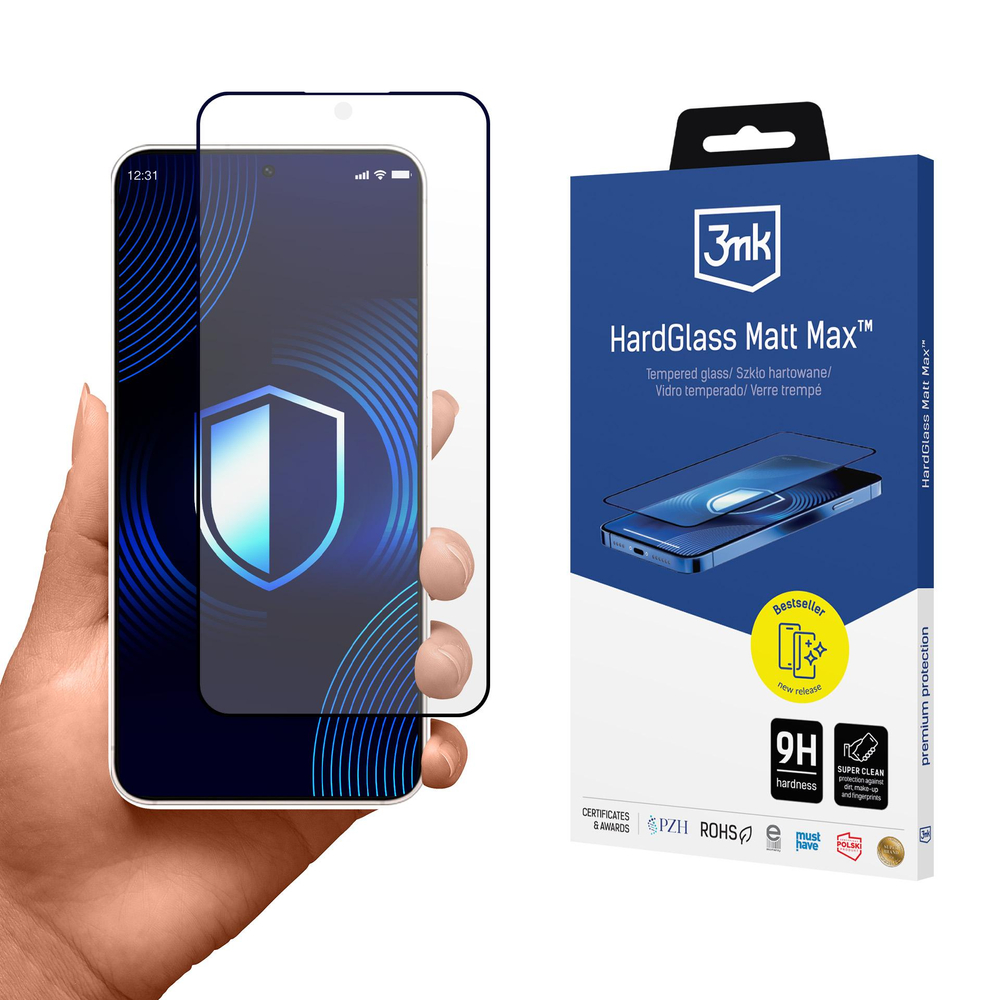 3mk HardGlass Matt Max rūdītais stikls Samsung Galaxy S25 Edge