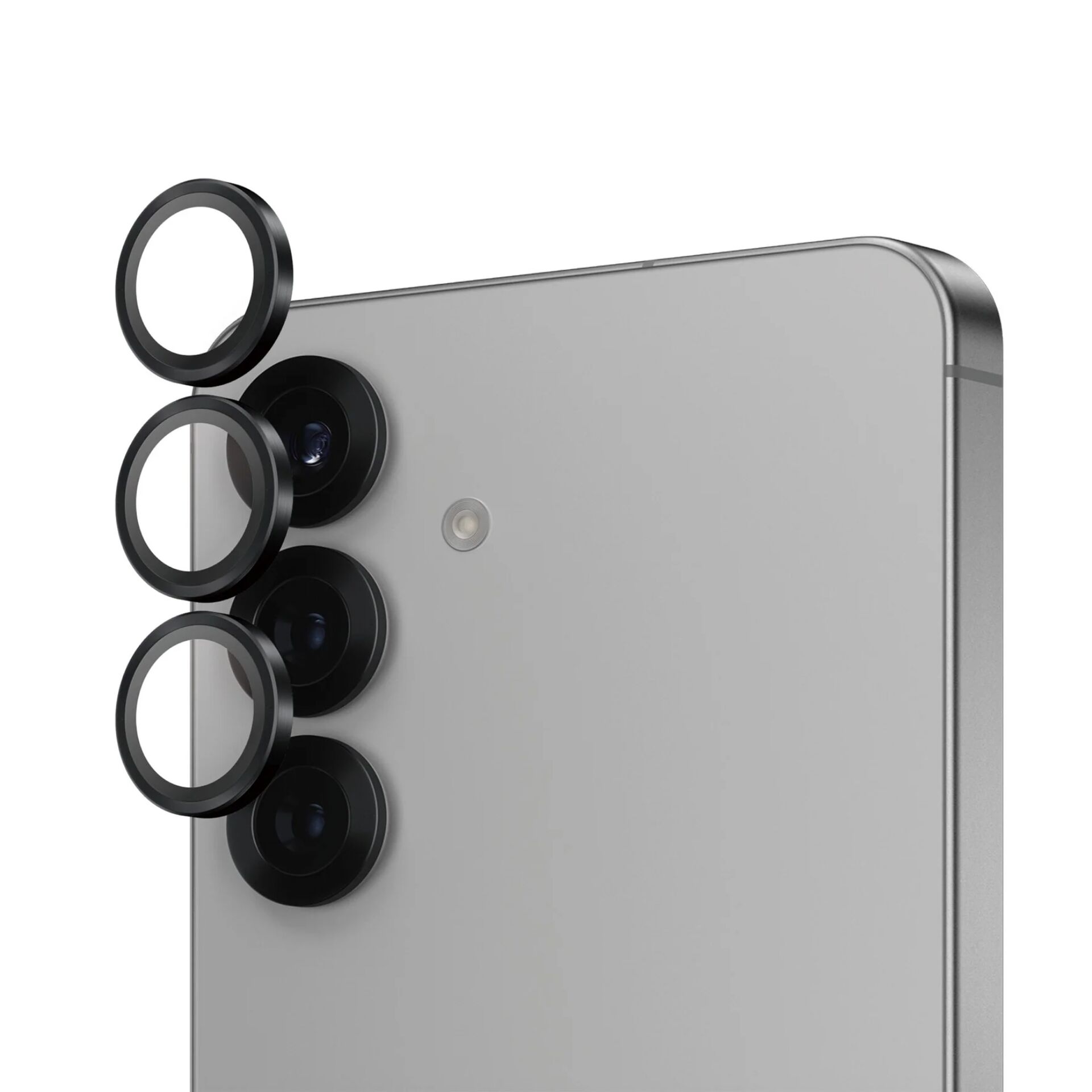 PanzerGlass Hoops aizsargstikls kameras lēcai Samsung Galaxy S25, melns