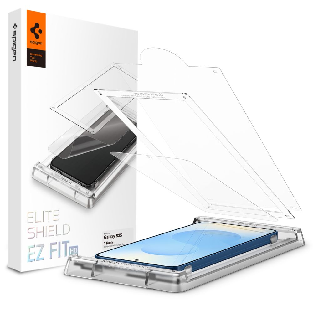 Spigen SHIELD EZ Fit hidrogela aizsargplēve Samsung Galaxy S25, caurspīdīga