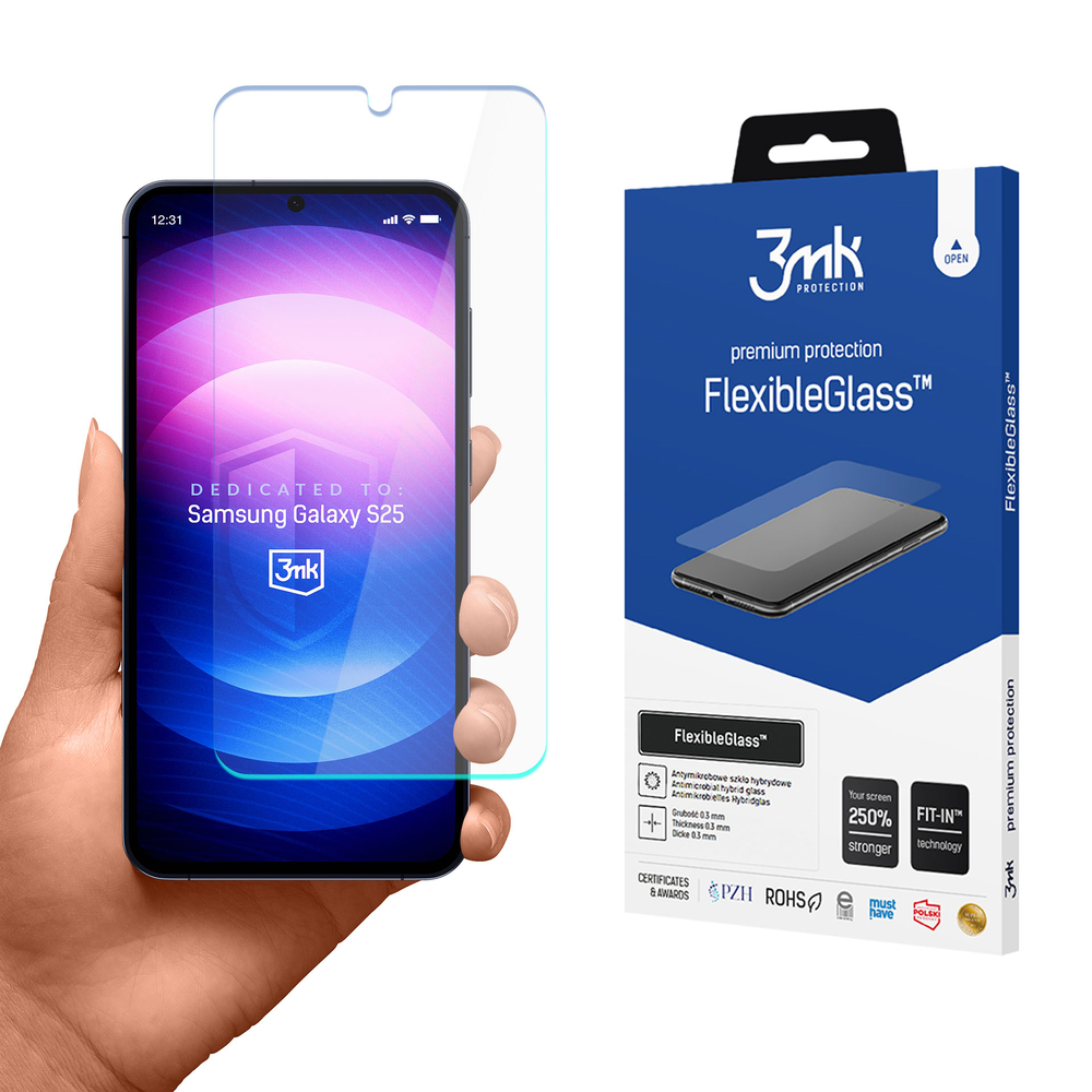 3mk FlexibleGlass hibrīda aizsargstikls Samsung Galaxy S25