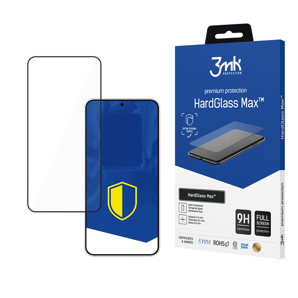 3mk HardGlass Max aizsargstikls Samsung Galaxy S25 Edge, melns