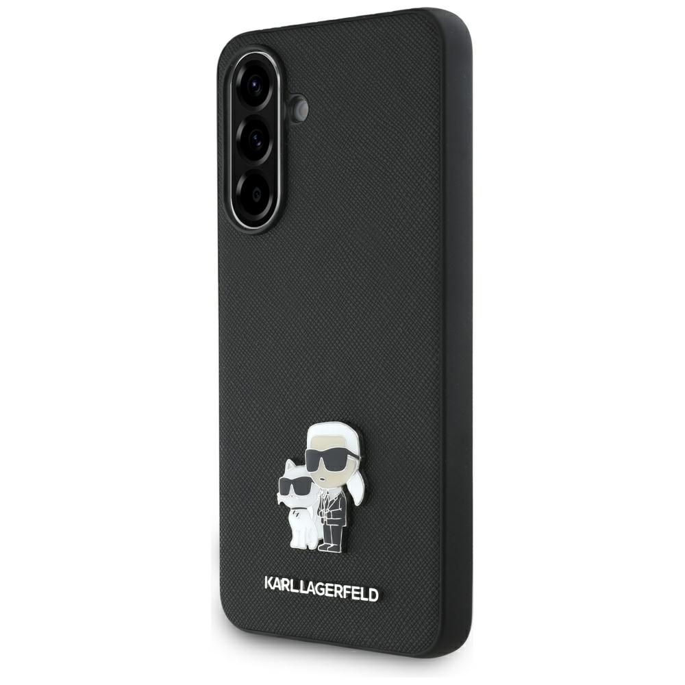 Karl Lagerfeld Saffiano vāciņš Samsung Galaxy A56, melns
