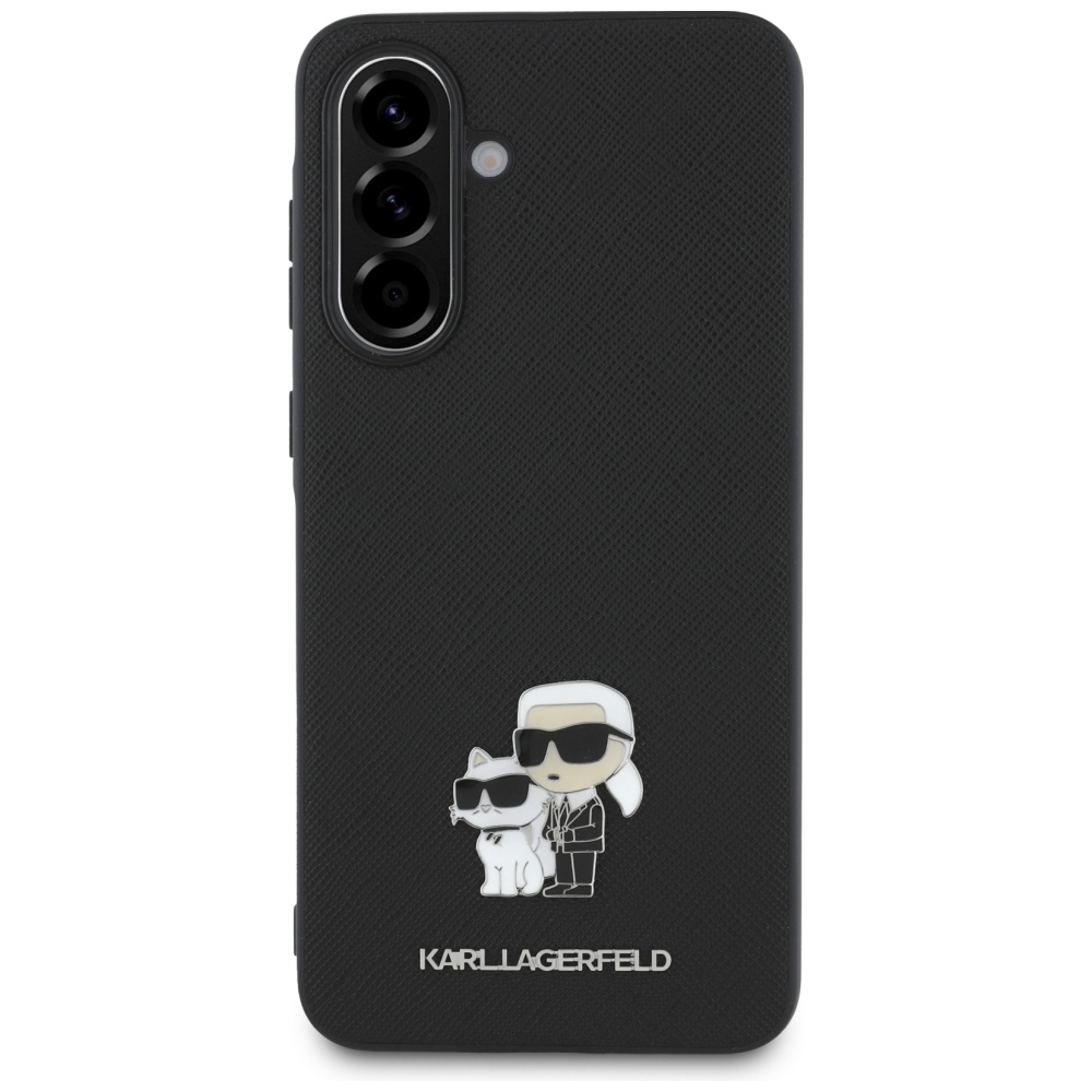 Karl Lagerfeld Saffiano vāciņš Samsung Galaxy A56, melns