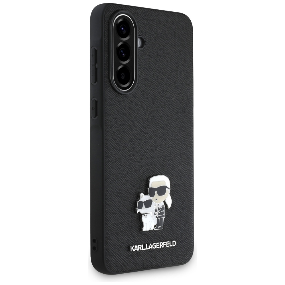 Karl Lagerfeld Saffiano vāciņš Samsung Galaxy A56, melns