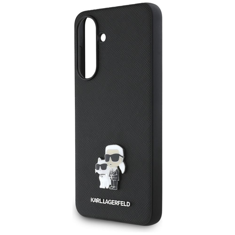 Karl Lagerfeld Saffiano vāciņš Samsung Galaxy A56, melns