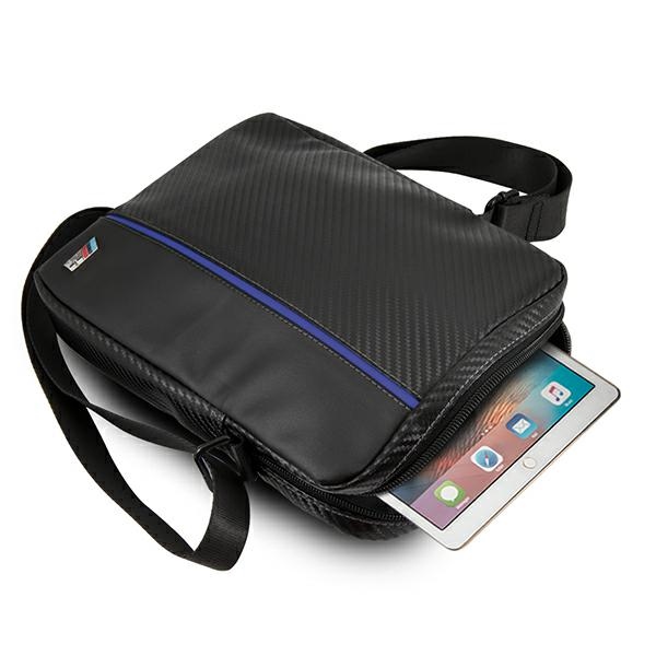 BMW BMTB10CAPNBK Planšetdatora Soma 10\" Oglekļa / Zils Svītras | Torba Tablet Carbon Blue Stripe