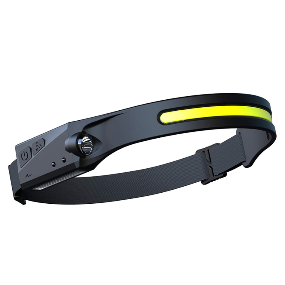 LED galvas lukturis ar kustību sensoru WLCHL03, USB-C, 1200 mAh, melns