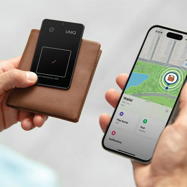 Uniq NFC atrašanās vietas noteicējs Atlas pelēks/grafīts Uniq-ATLASCARDTRK-GRAPHITE | Locator Gray/Graphite