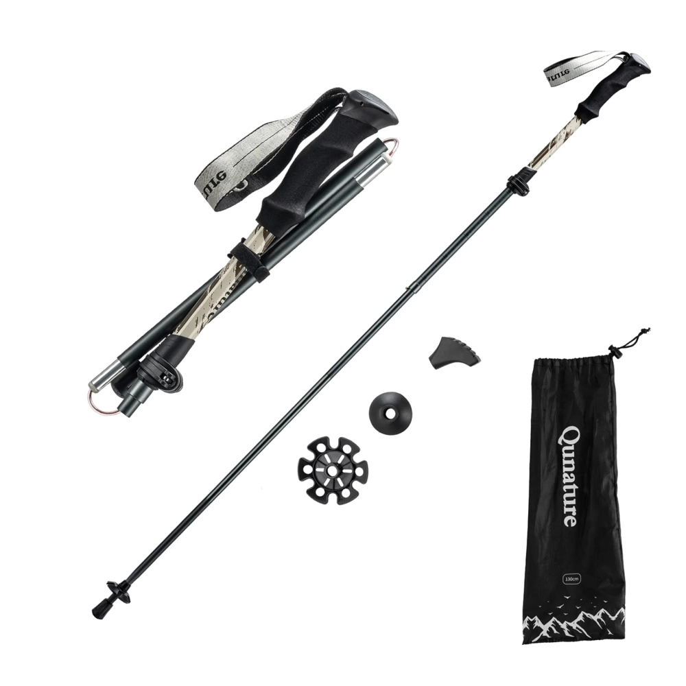 Qunature Nordic Walking nūja no alumīnija 110 - 130 cm, brūna