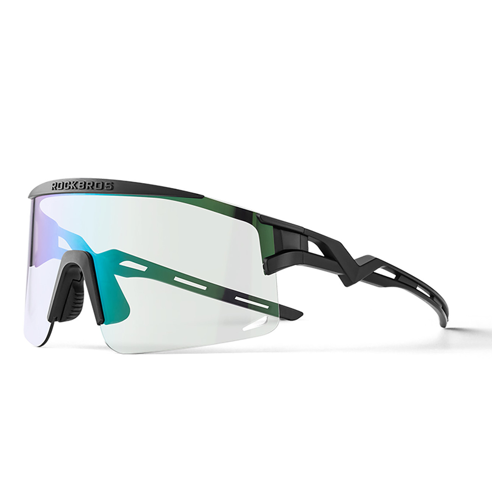 Rockbros fotohromās sporta brilles ar UV aizsardzību un optisko ieliktni, melnas