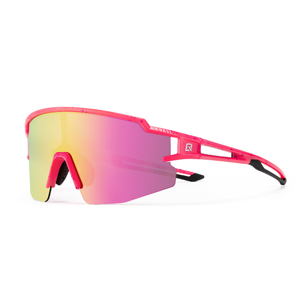 Rockbros bērnu polarizētās velo brilles ar UV aizsardzību, rozā