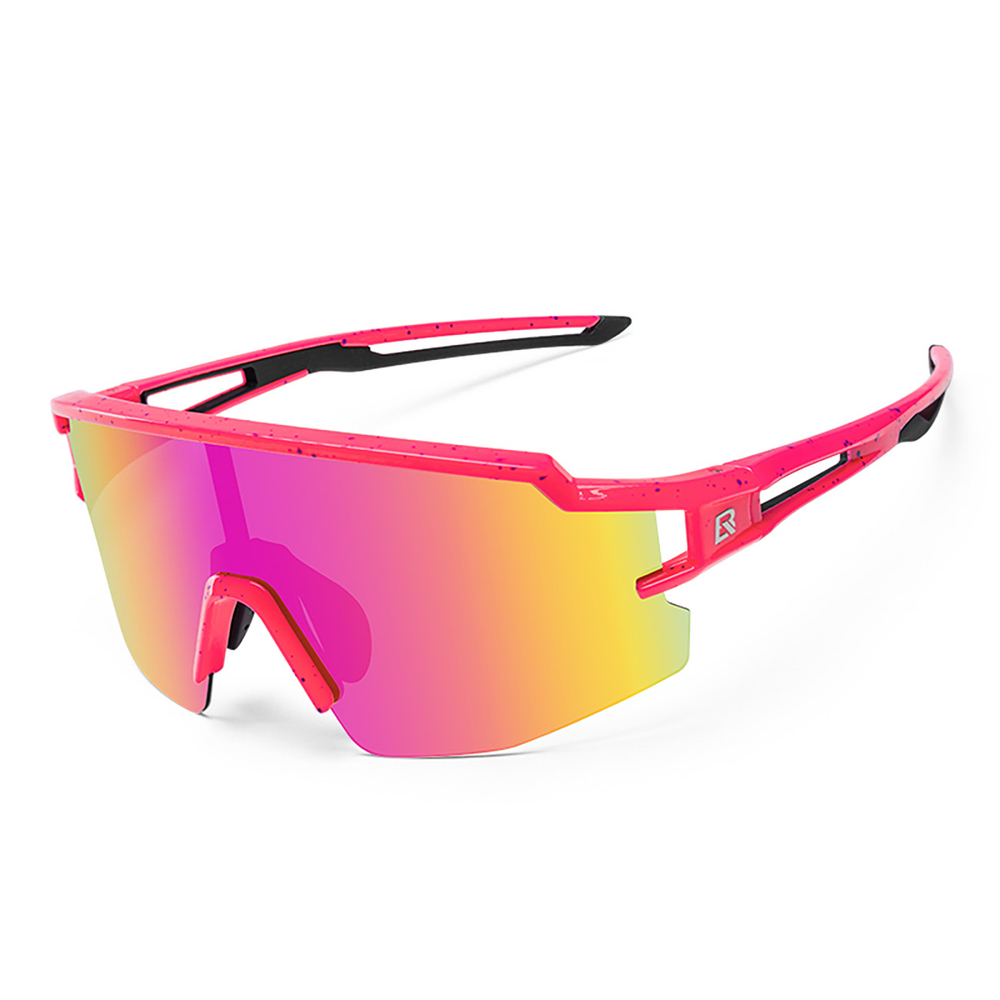 Rockbros bērnu polarizētās velo brilles ar UV aizsardzību, rozā