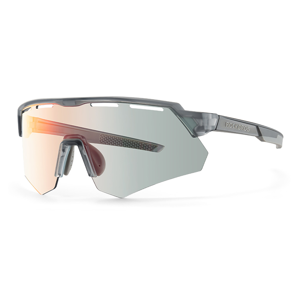 Rockbros polarizētas sporta brilles ar UV aizsardzību un optisko ieliktni, pelēkas