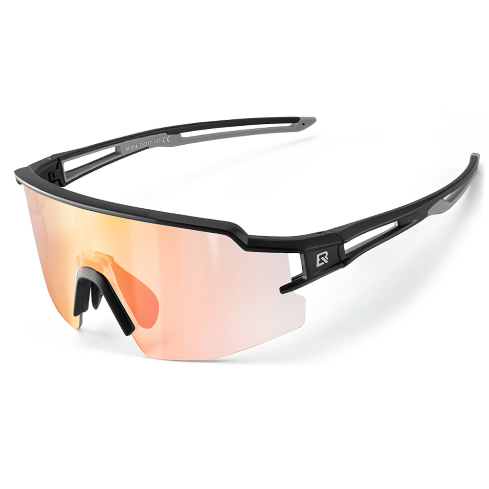 Rockbros fotohromās sporta brilles ar UV aizsardzību un optisko ieliktni, melnas