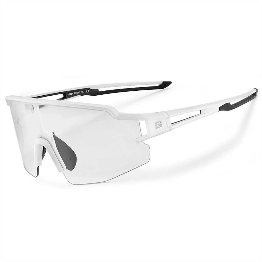 Rockbros 10172FW fotohromās riteņbraukšanas brilles ar optisko ieliktni Baltas