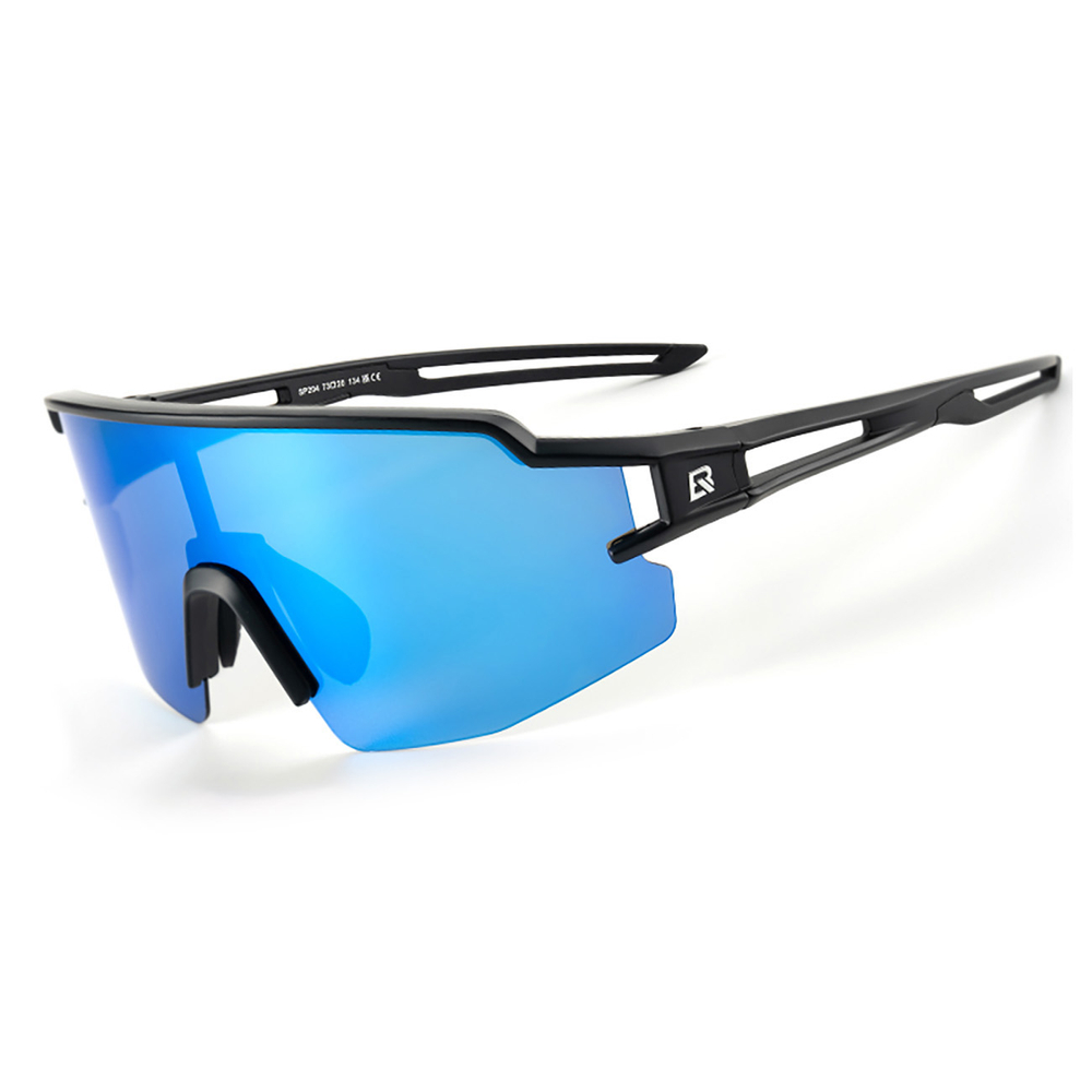 Rockbros 14120008007 polarizētās velo brilles ar UV400 un optisko ieliktni, melnas/zilas