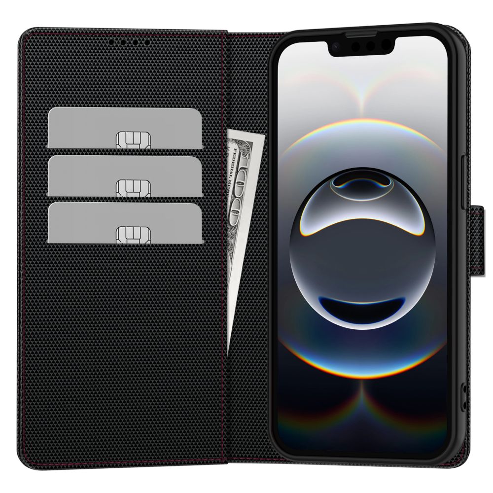 Tech-Protect Wallet RS maciņa vāciņš Samsung Galaxy A56 5G - Melns | Phone Case Cover Black