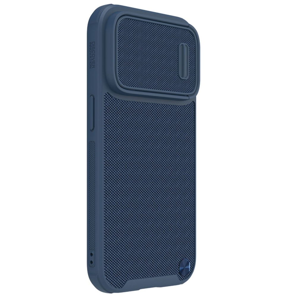 Nillkin iPhone 14 Pro Max vāciņš Textured S Case ar kameras aizsargu, zils