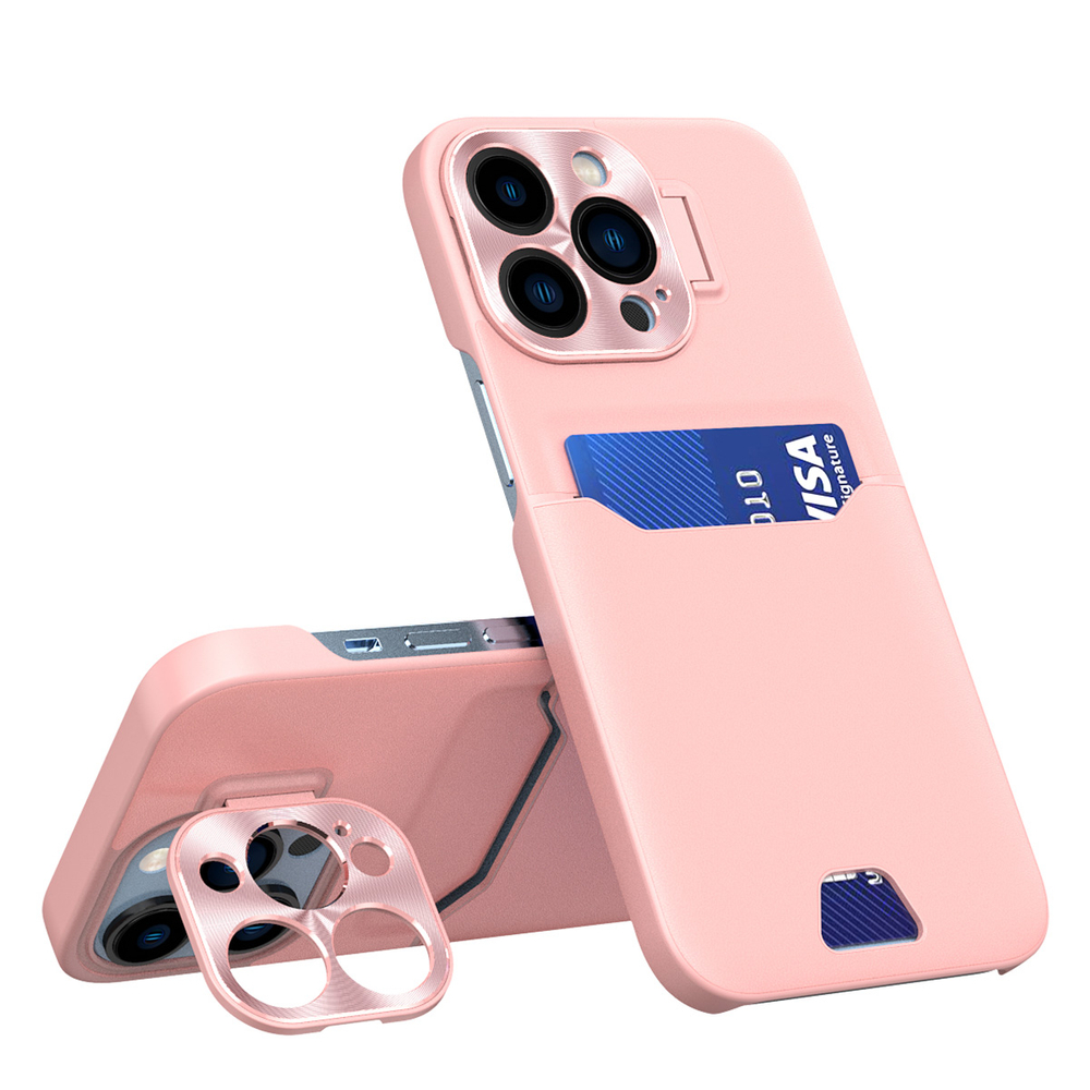 Hurtel iPhone 14 Pro Max atverams vāciņš maciņš grāmatiņa Leather Stand Case, rozā