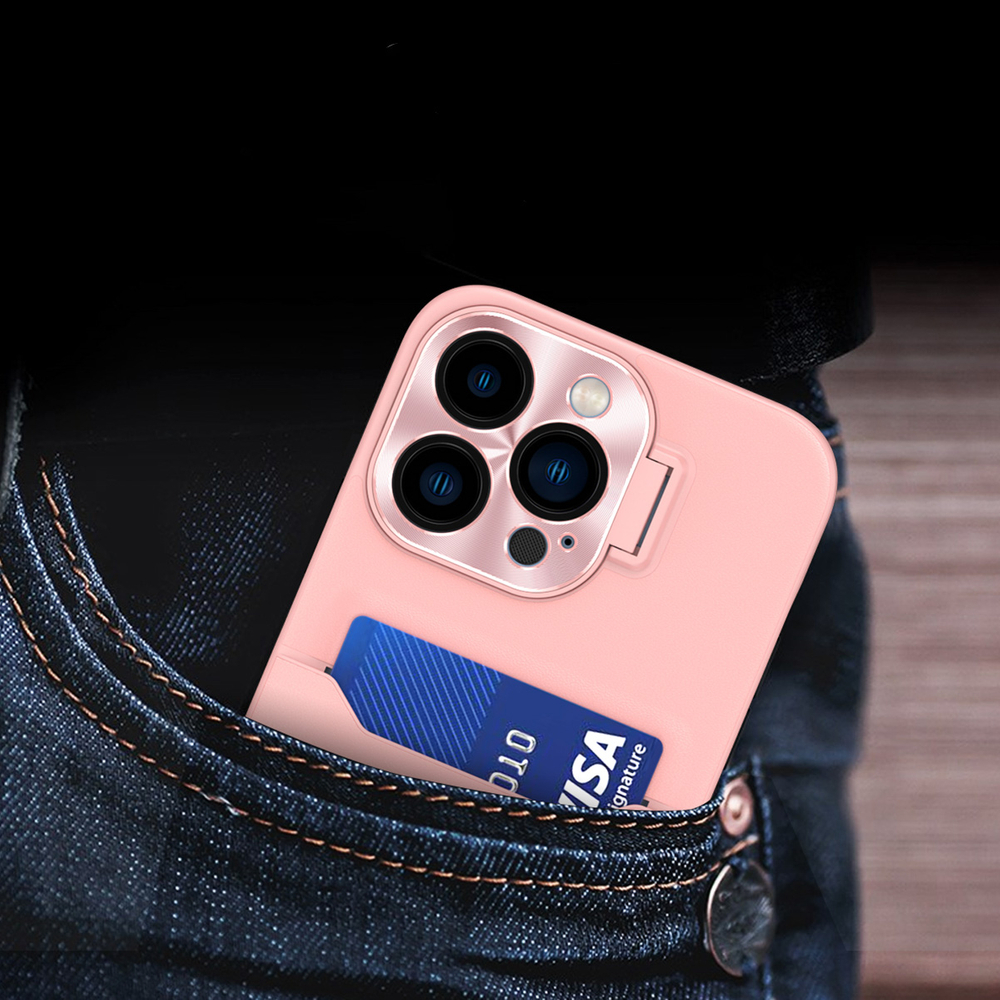 Hurtel iPhone 14 Pro Max atverams vāciņš maciņš grāmatiņa Leather Stand Case, rozā