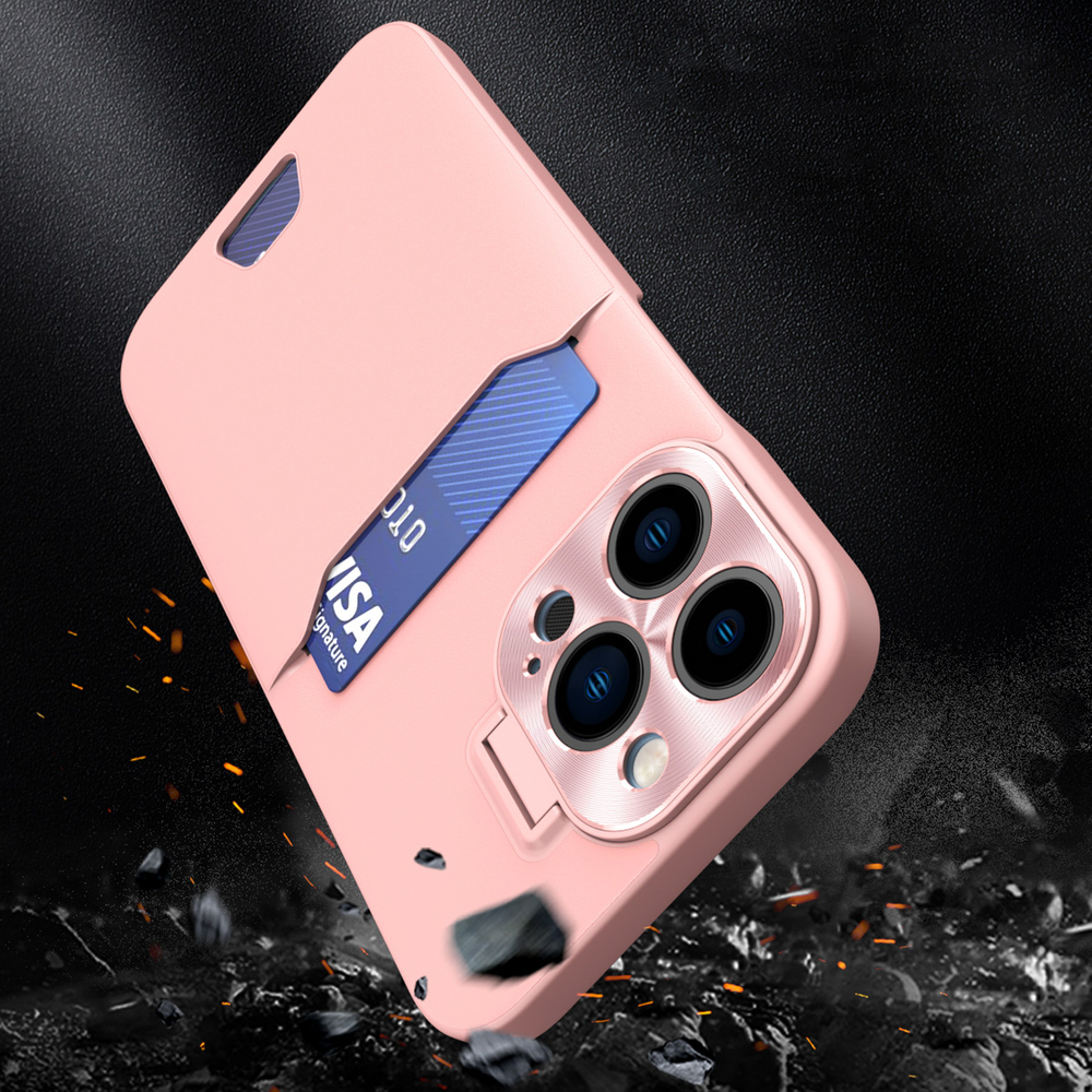 Hurtel iPhone 14 Pro Max atverams vāciņš maciņš grāmatiņa Leather Stand Case, rozā