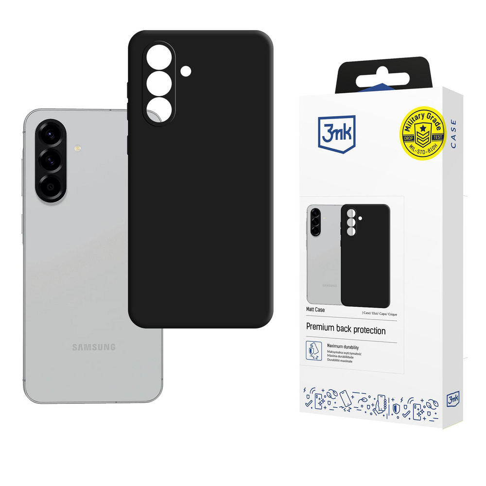 3mk Samsung Galaxy A36 5G vāciņš Matt Case, melns