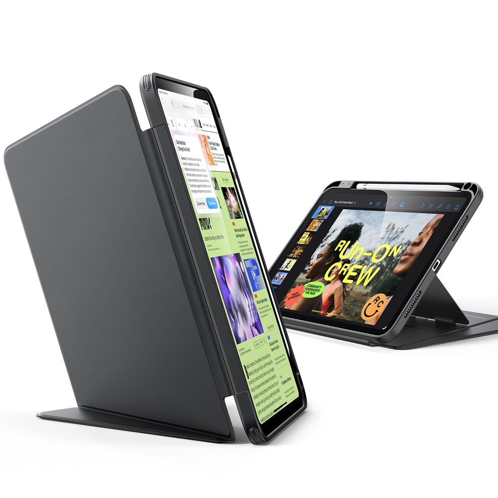 ESR Flip Hybrid atverams vāciņš iPad 10.9" (10. paaudze) / 11" (11. paaudze), melns