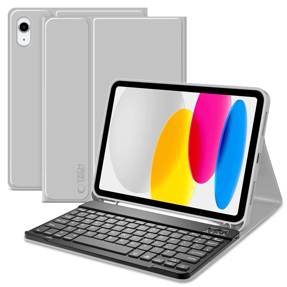 Tech-Protect SC Pen + Keyboard vāciņš iPad 10.9" 2022 / 11" 2025, pelēks