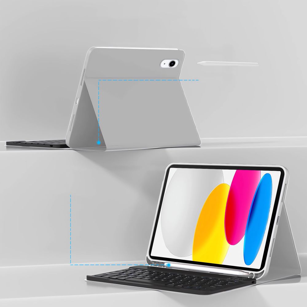 Tech-Protect SC Pen + Keyboard vāciņš iPad 10.9\" 2022 / 11\" 2025, pelēks