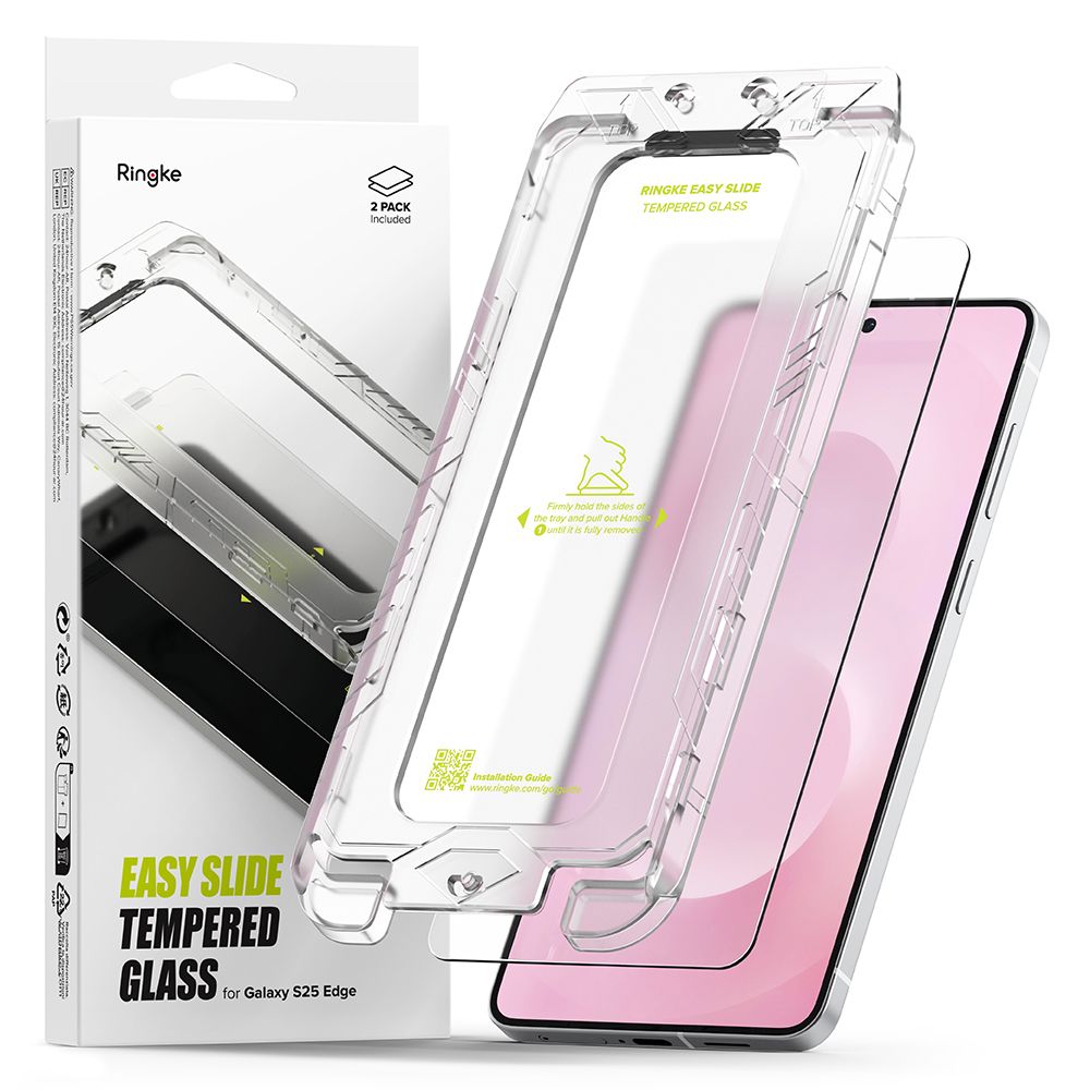Ringke Easy Slide aizsargstikls Samsung Galaxy S25 Edge (2 gab.)