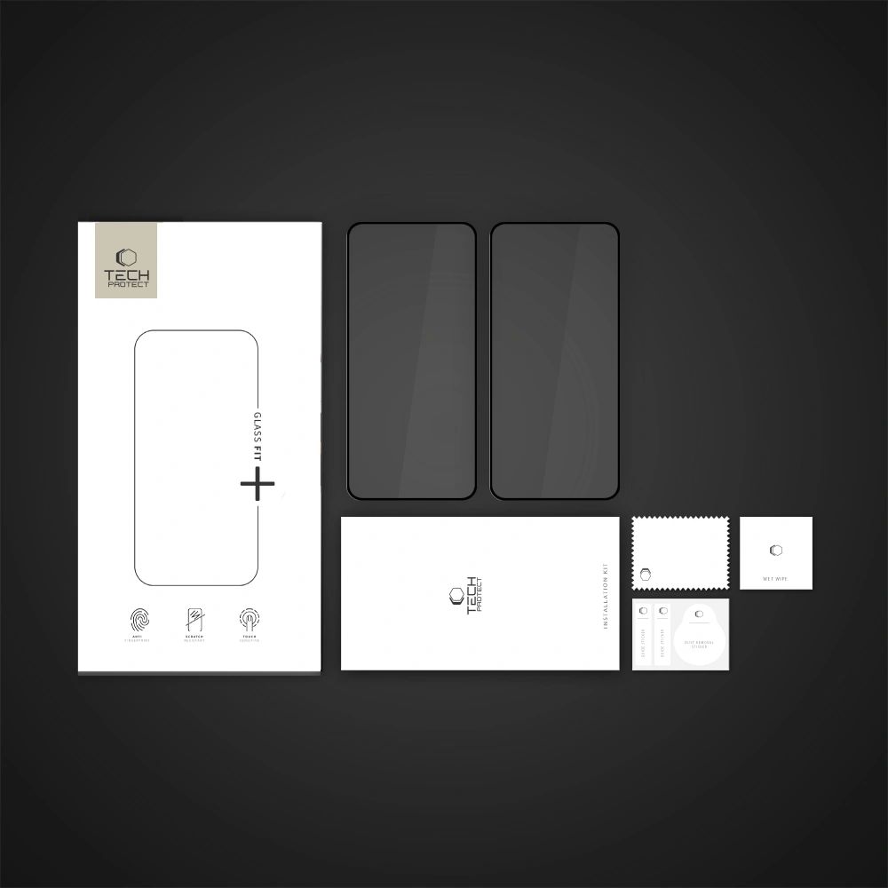 Tech-Protect Samsung Galaxy S25 Edge aizsargstikls Glass Fit+ (2 gab.), caurspīdīgs