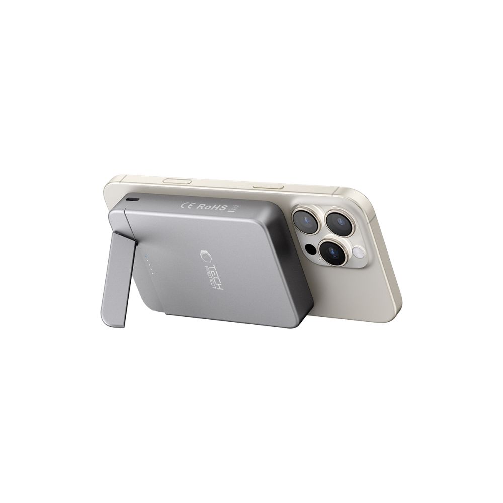 Tech-Protect PB15 LifeMag MagSafe ārējais akumulators 10000 mAh, pelēks