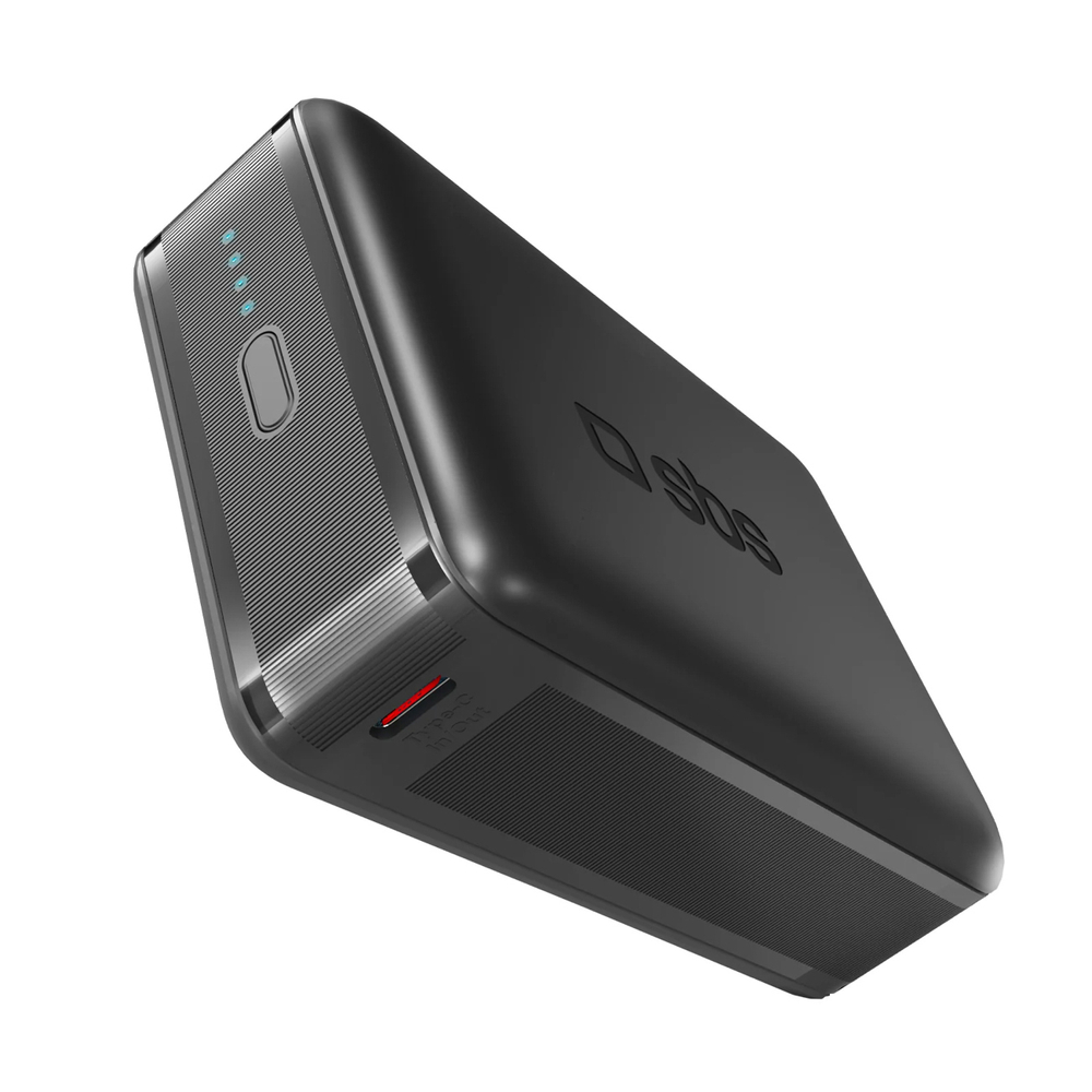 Sbs 20000mAh 65W PD AFC ārējais akumulators klēpjdatoriem un viedtālruņiem, melns