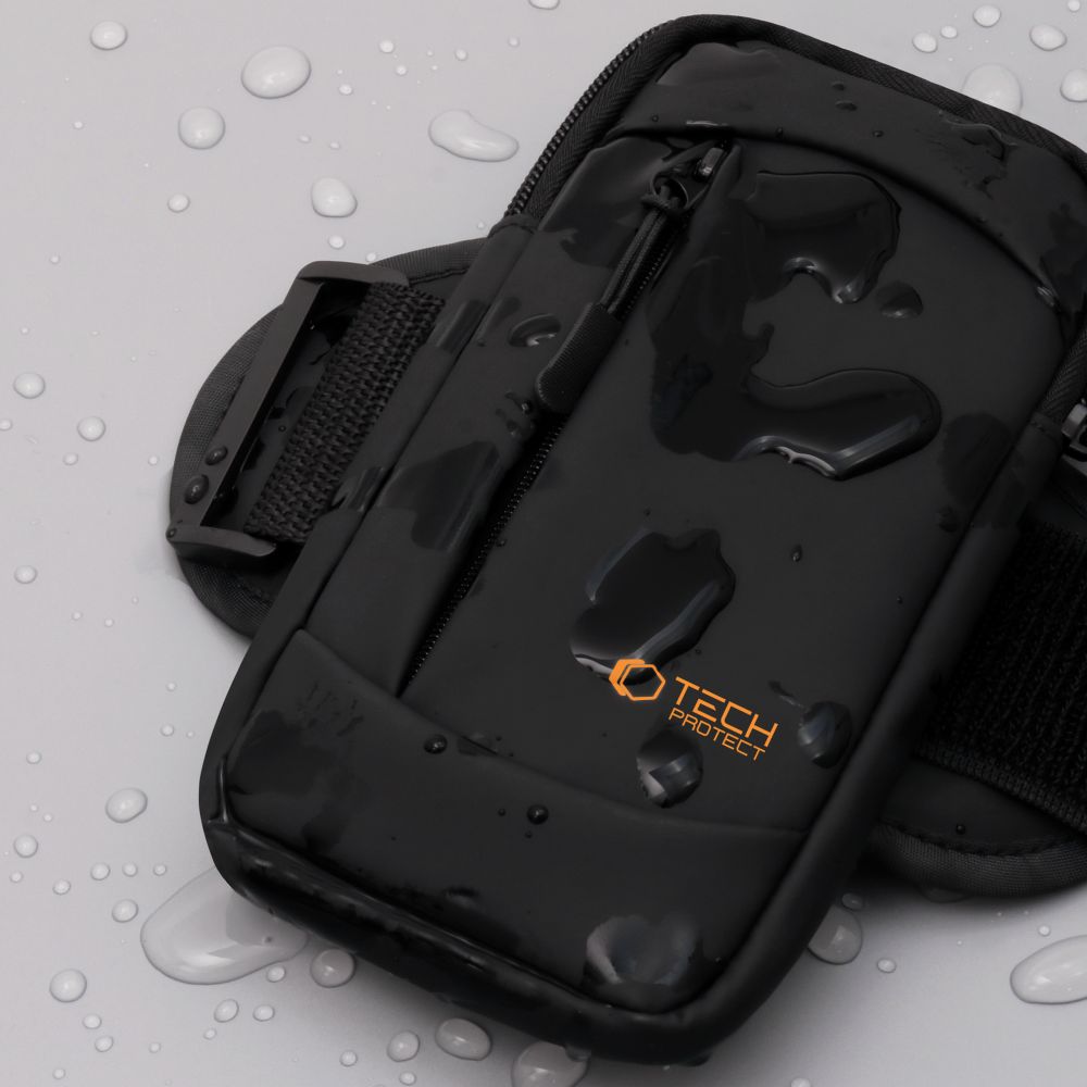 Tech-Protect M6 universāla sporta aproce viedtālruņiem, melna/oranža