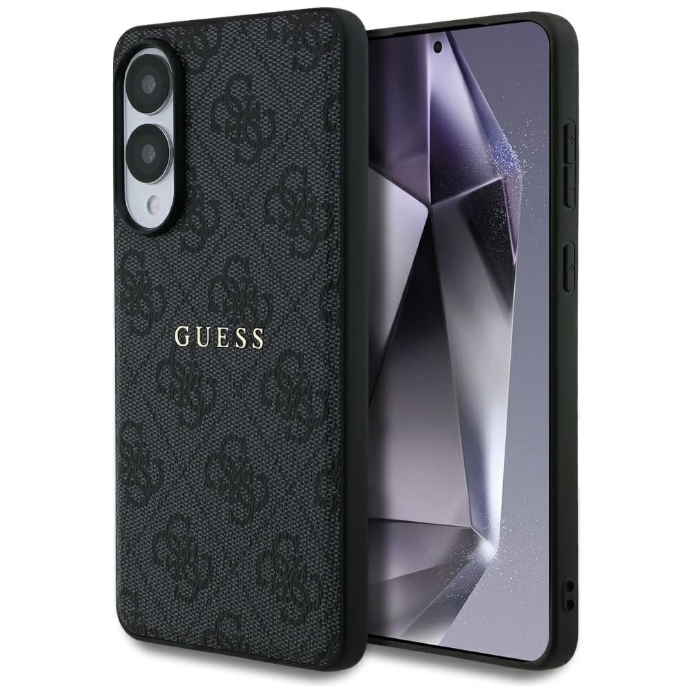 Guess Samsung Galaxy S25 Edge vāciņš 4G Ring Classic Logo MagSafe, melns