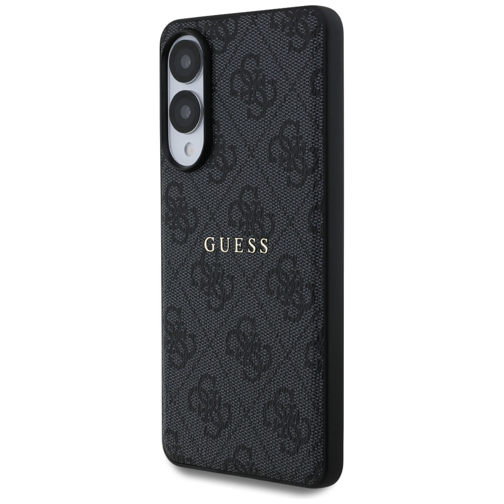 Guess Samsung Galaxy S25 Edge vāciņš 4G Ring Classic Logo MagSafe, melns
